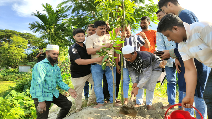 সোনারগাঁয়ে বিএনপি নেতার বৃক্ষ রোপন কর্মসূচী