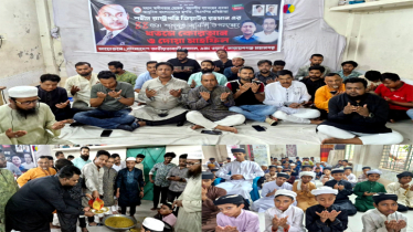 এতিমখানার ছাত্রদের নিয়ে যুবদলের কোরআন খতম, দোয়া ও খাবার বিতরণ 