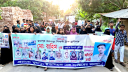 বন্দরে ট্রাক ড্রাইভার রাহিম হত্যাকারীদের শাস্তির দাবিতে মানববন্ধন
