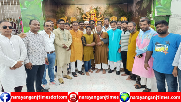 দুর্গোৎসবের মহাসপ্তমীতে পূজা মন্ডপ পরিদর্শনে মহানগর বিএনপি
