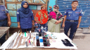 বন্দরে যৌথ বাহিনীর অভিযানে মাদক ও অস্ত্র উদ্ধার, ২ নারী গ্রেপ্তার