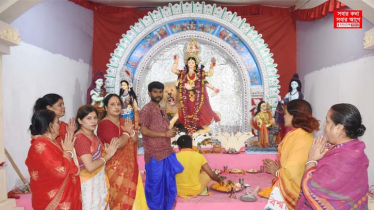 দেওভোগ লক্ষী নারায়ণ মন্দিরে জগদ্ধাত্রী পুজো