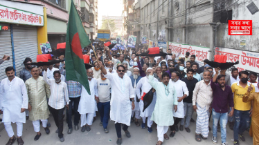 বিপ্লবের নেতৃত্বে শামীম ওসমানের পক্ষে নৌকার মিছিল