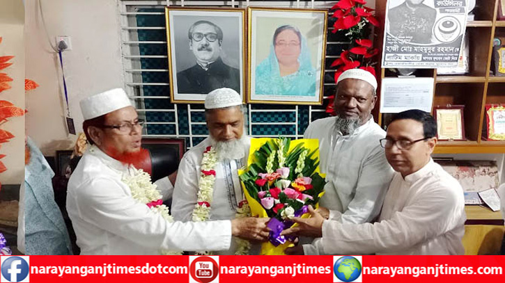 বিজয়ী মজিবুর রহমানকে কাউন্সিলর আনোয়ারের শুভেচ্ছা