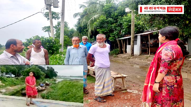 বন্দরে খাল ভরাট স্থান পরিদর্শনে উপজেলা প্রশাসন 