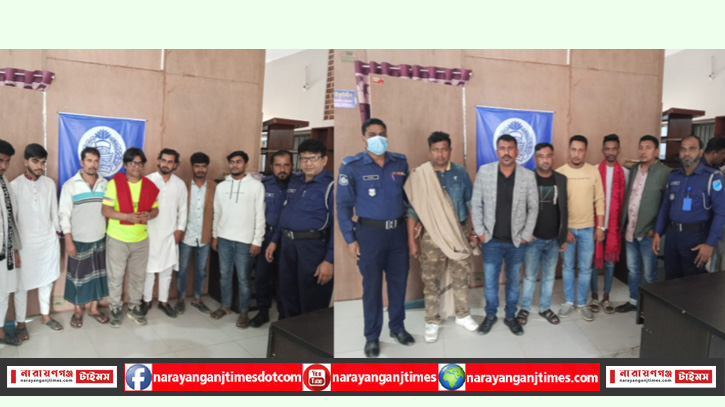 আড়াইহাজারে বিএনপি ও  যুবলীগ নেতাসহ আটক ১৩