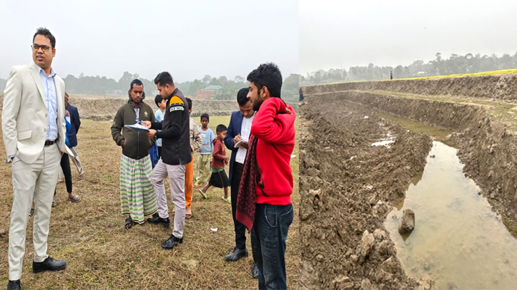 আড়াইহাজারে কৃষিজমি কেটে মাটি উত্তোলন, ৫০ হাজার টাকা জরিমানা