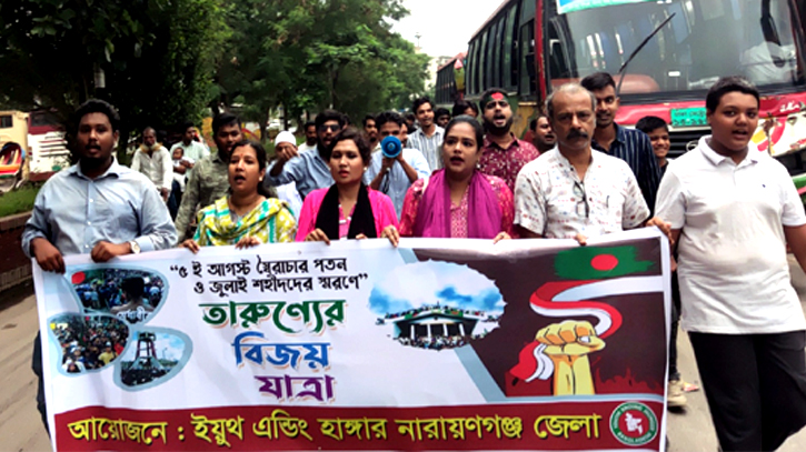 ইয়ুথ এন্ডিং হাঙ্গার নারায়ণগঞ্জ জেলার তারুণ্যের বিজয় যাত্রা অনুষ্ঠিত ইয়ুথ এন্ডিং হাঙ্গার নারায়ণগঞ্জ জেলার তারুণ্যের বিজয় যাত্রা অনুষ্ঠিত