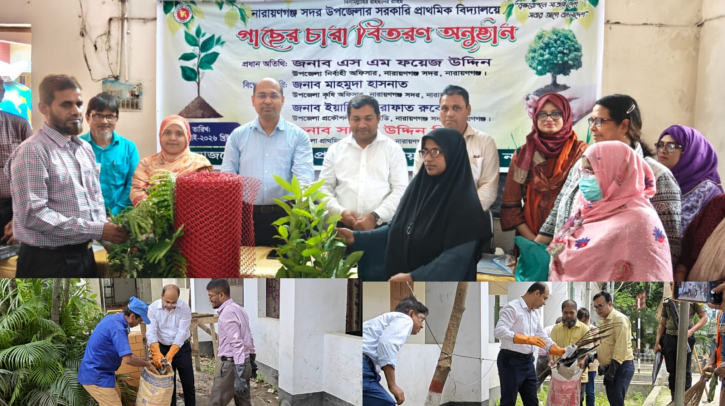 সদরে গাছের চারা ও ডিজিটাল বোর্ড বিতরণ, ডেঙ্গু প্রতিরোধে পরিচ্ছন্নতা অভিযান