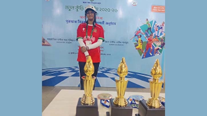 নতুন কুঁড়ি স্পোর্টস দাবা প্রতিযোগিতায়  জাতীয় পর্যায়ে রানার্সআপ না:গঞ্জের মুনতাহা