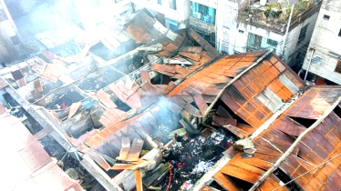 পালপাড়ায় অগ্নিকান্ডে পুড়লো ৩৫টি দোকান, ক্ষতি ৩ কোটি টাকা