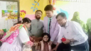টাইফয়েড টিকাদান কার্যক্রম পরিদর্শনে সিভিল সার্জন মশিউর রহমান 
