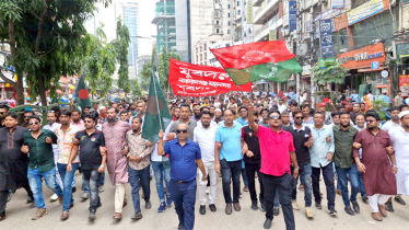 মহানগর যুবদলের শ্লোগানে শ্লোগানে মুখরিত ঢাকার বিজয় র‌্যালি 