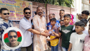 জাকির খানের নির্দেশে বিভিন্ন পূজা মন্ডপে পানি বিতরণ