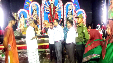 না.গঞ্জ সদরের বিভিন্ন পূজা মন্ডপ পরিদর্শনে প্রাণিসম্পদ কর্মকর্তা