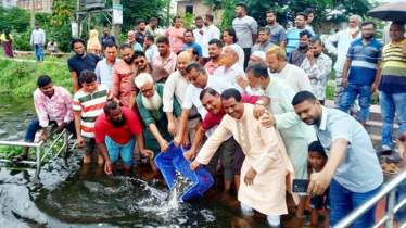 সিদ্ধিরগঞ্জের ডিএনডি লেকে মাছের পোনা অবমুক্ত করলো বিএনপি