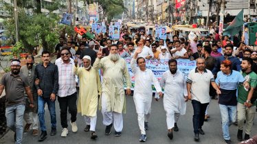 শহরে মাসুদুজ্জামান মাসুদের বিশাল গণমিছিল