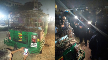 সিদ্ধিরগঞ্জে সিএনজিতে দুর্বৃত্তদের আগুন