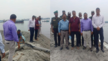 ধলেশ্বরী নদী দখল ভরাটের চেষ্টা,  ড্রেজারের পাইপ ভাঙ্গলো বিআইডব্লিউটিএ