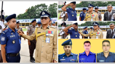 নারায়ণগঞ্জ পিবিআইয়ের ৩ তদন্তকারী  কর্মকর্তাকে আইজি ব্যাজ প্রদান