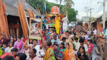 উল্টো রথ টানার মধ্য দিয়ে সোনারগাঁয়ে ঐতিহ্যবাহী রথযাত্রার সমাপ্তি