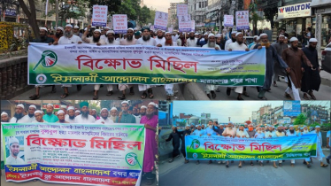 বুলবুল হত্যার প্রতিবাদে তিন থানায়   ইসলামি আন্দোলনের বিক্ষোভ মিছিল