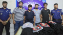নারায়ণগঞ্জ সদর থানার সামনে শোক দিবসের টি-শার্ট ছাপা হচ্ছিল, গ্রেপ্তার ৪
