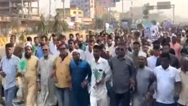 ফতুল্লা ৫ নম্বর ওয়ার্ডে খেজুর গাছের পক্ষে বিএনপির নির্বাচনী মিছিল