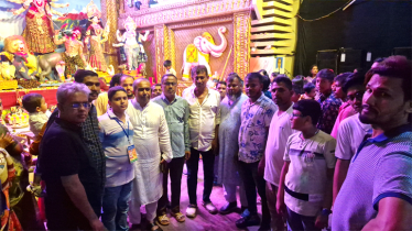 দেশটা আমাদের, আমরা সবাই সমান: পূজামণ্ডপ পরিদর্শনেকালে সজল 