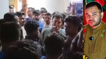 ফতুল্লা থানার ভেতর ঢুকে, থানার ইট খুলে নেয়ার হুশিয়ারি এনসিপি নেতার