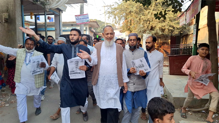 শম্ভুপুরা ইউনিয়নে ধানের শীষের পক্ষে  প্রচারণা 