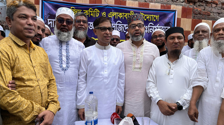 সিদ্ধিরগঞ্জে সালু হাজী রোডে জামে  মসজিদের নির্মাণ কাজের উদ্বোধন