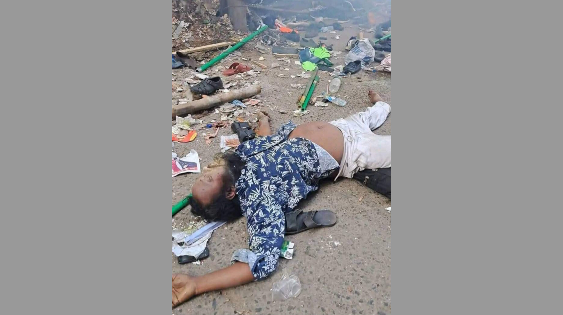 রাজপথে পড়ে আছে ইব্রাহিম এর নিথর দেহ